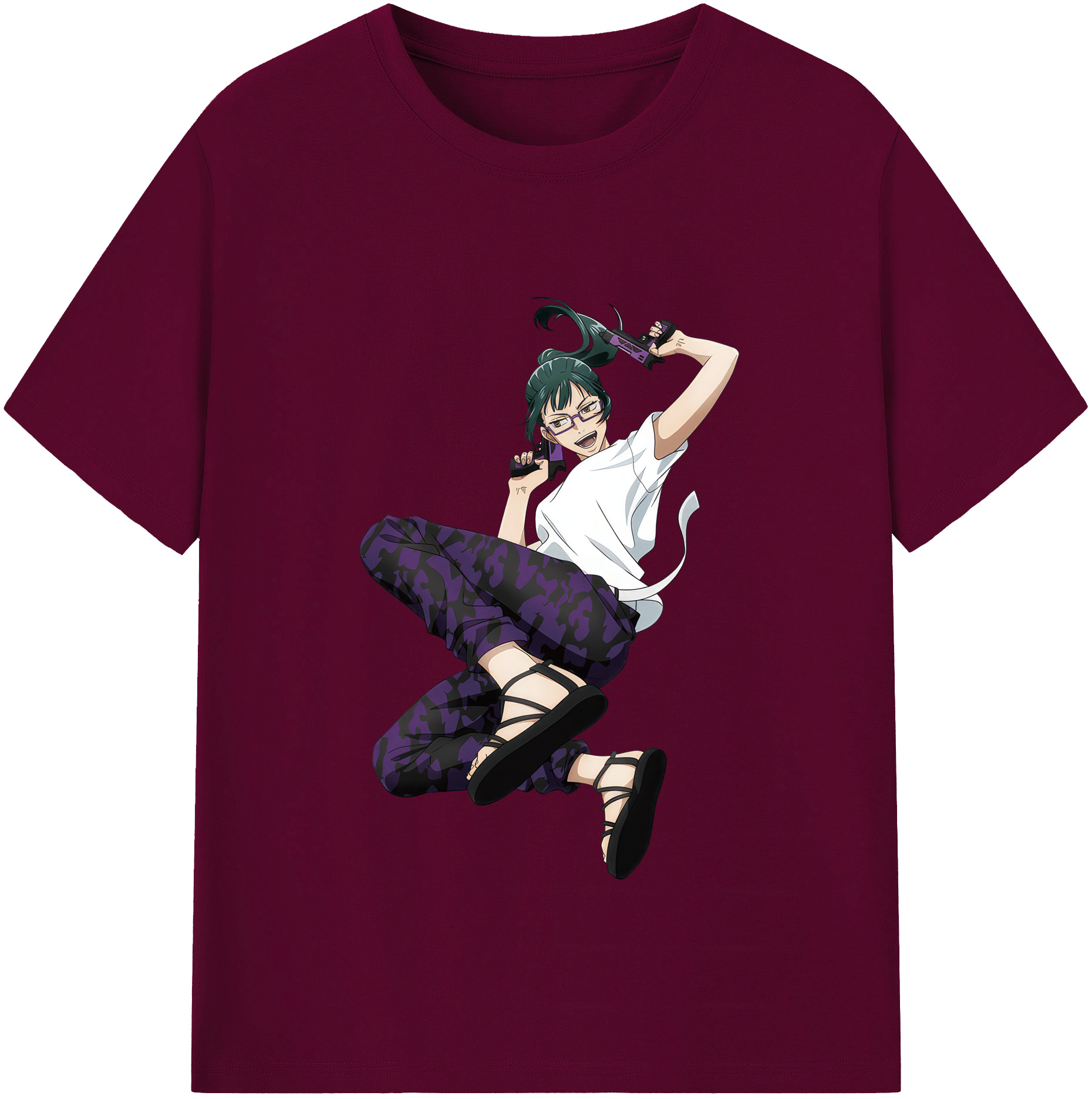 （画像用） 呪術廻戦 Jujutsu Kaisen レディースカジュアルプリントTシャツ（綿100％）